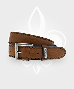 Cinturón Sendra 7336 de cuero marrón claro con trenzado